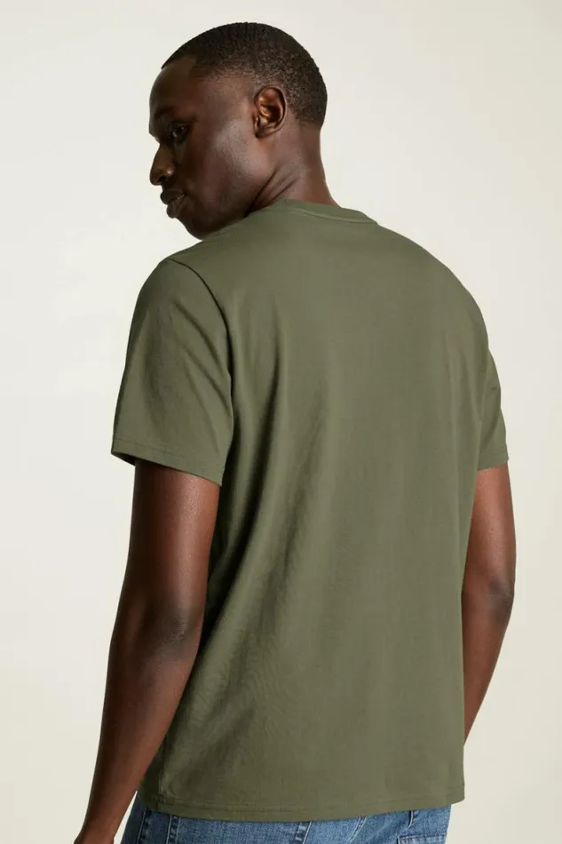 Men Organic Cotton Pocket Tee Dark Green Bonobos Short Sleeve Tees