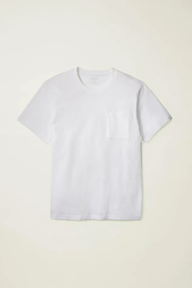Men Organic Cotton Pocket Tee White Bonobos Short Sleeve Tees