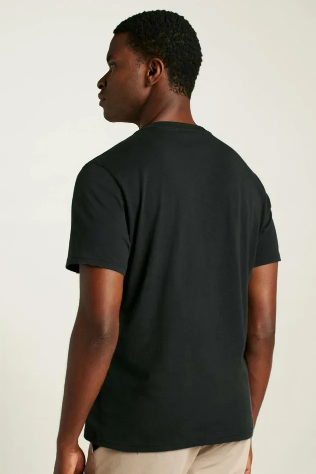 Men Organic Cotton Tee Black Bonobos Short Sleeve Tees