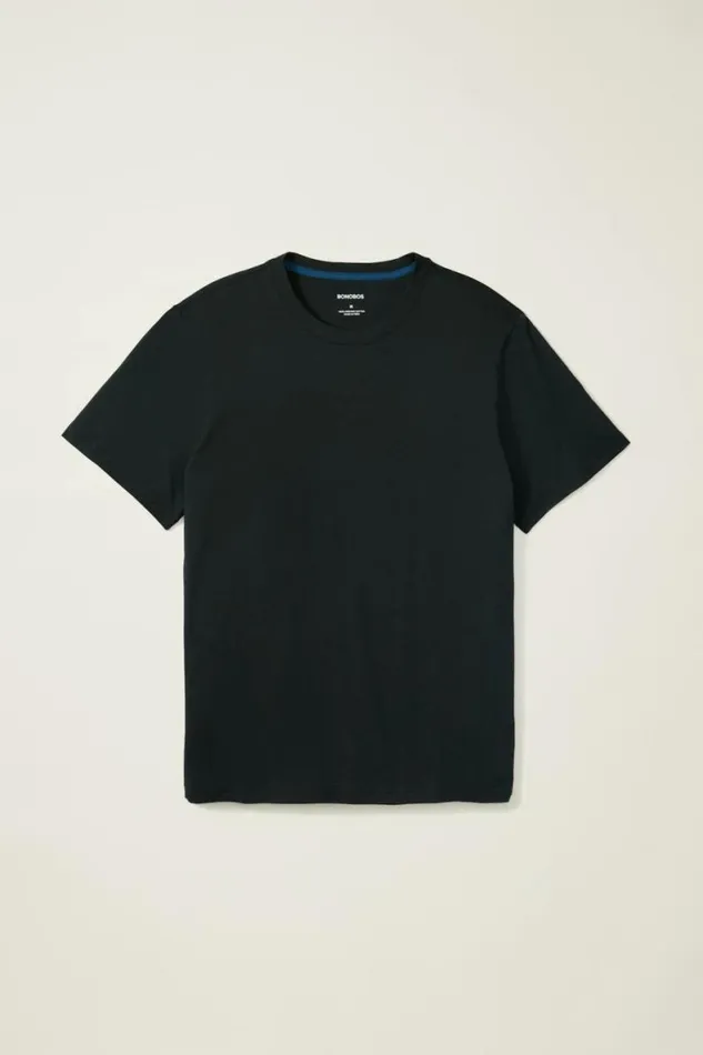 Men Organic Cotton Tee Black Bonobos Short Sleeve Tees