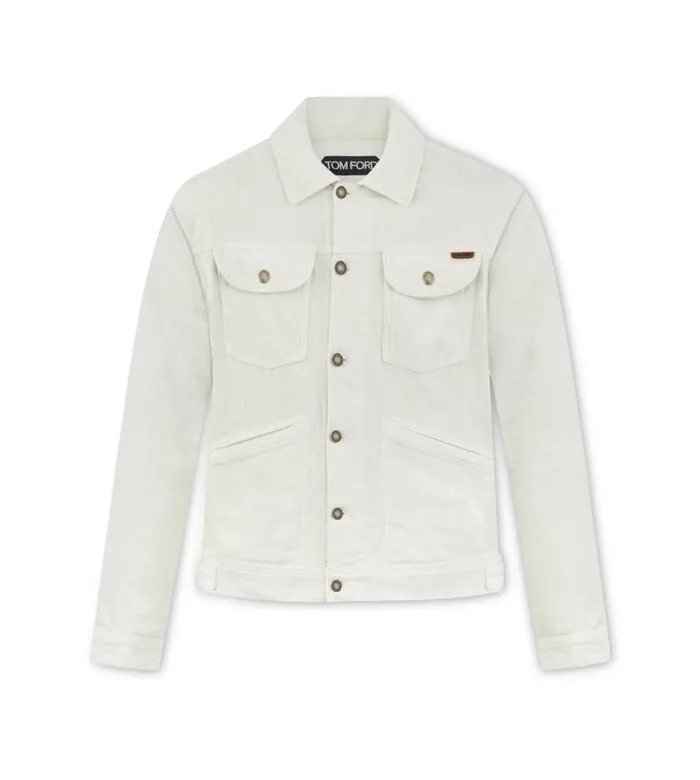 Men Outerwear Tom Ford 12 Waves Cord Denim Jacket