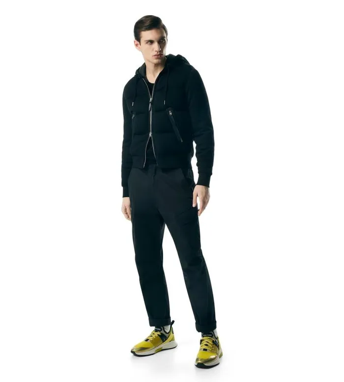Men Outerwear Tom Ford Nylon Down Wool Cashmere Hoodie Black Men Outerwear Tom Ford Nylon Down Wool Cashmere Hoodie Black