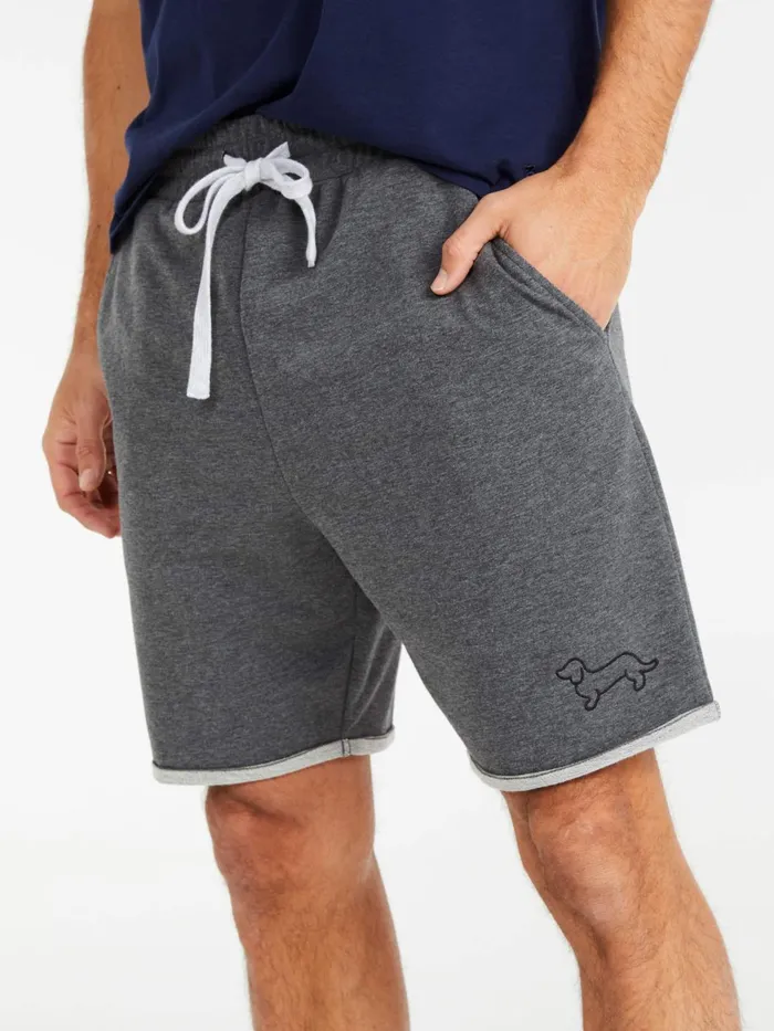 Men PA Charcoal Cut Off Sweat Charcoal Marle Peter Alexander Shorts