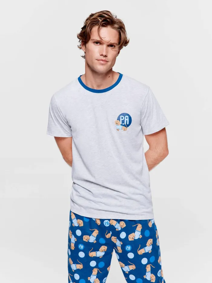 Men PA Penny Tee Grey Marle Peter Alexander Tops
