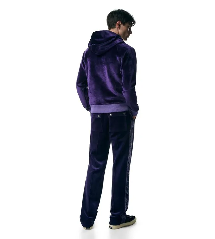 Men Pants and Shorts Tom Ford Bonded Velour Sweatpants Midnight Purple Men Pants and Shorts Tom Ford Bonded Velour Sweatpants Midnight Purple