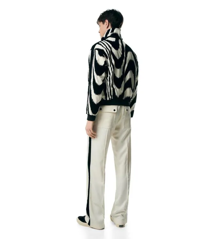 Men Pants and Shorts Tom Ford Draped Viscose Wool Track Pant White Black Men Pants and Shorts Tom Ford Draped Viscose Wool Track Pant White Black