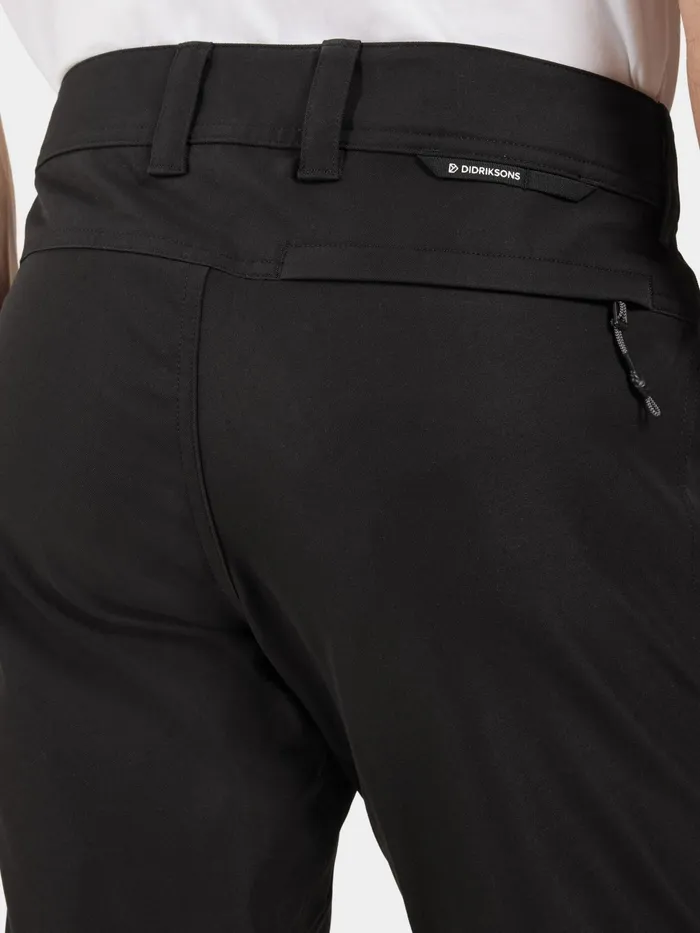 Men Pavo Pants Black Didriksons Walking Trousers