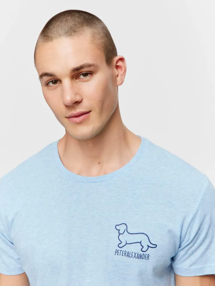 Men Penny Logo Tee Pale Blue Peter Alexander Tops