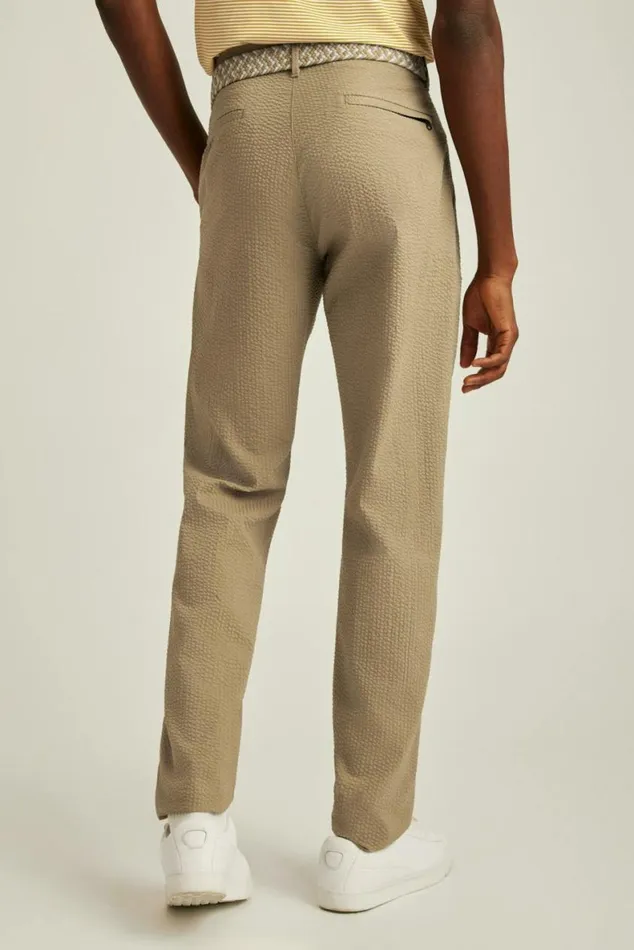 Men Performance Seersucker Golf Pant Khaki Seersucker Stripe Bonobos Chinos