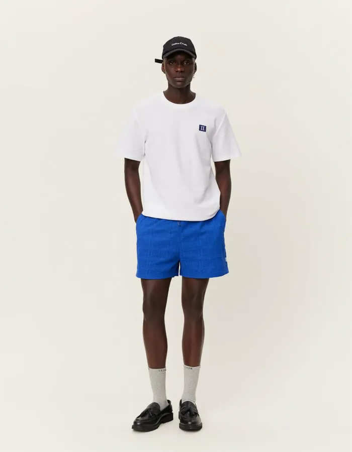 Men Piece Pique TShirt 8211 WhitePacific Ocean Les Deux Tshirts