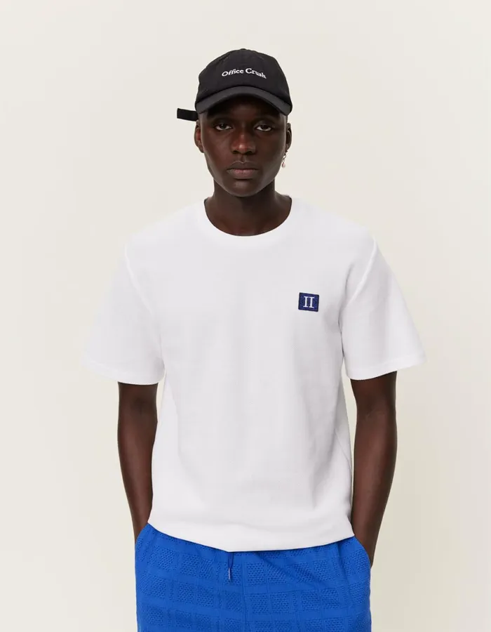 Men Piece Pique TShirt 8211 WhitePacific Ocean Les Deux Tshirts