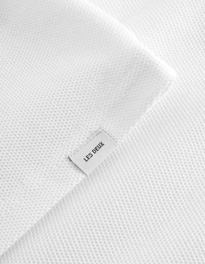 Men Piece Pique TShirt 8211 WhitePacific Ocean Les Deux Tshirts