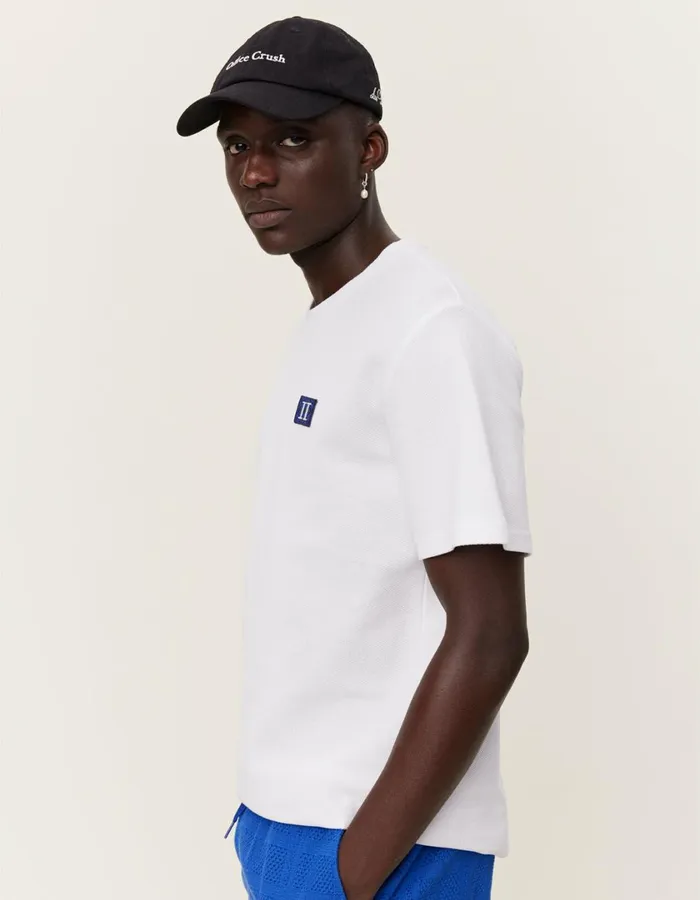 Men Piece Pique TShirt 8211 WhitePacific Ocean Les Deux Tshirts