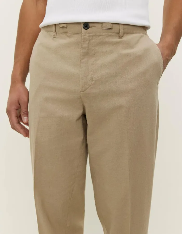 Men Pino CottonLinen Pants 8211 Dark Sand Les Deux Pants