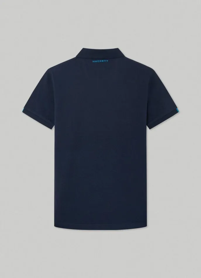 Men Polo Shirts Hackett London Aston Martin Classic Fit Polo Shirt Navy