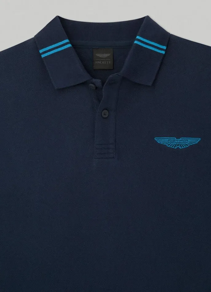 Men Polo Shirts Hackett London Aston Martin Classic Fit Polo Shirt Navy