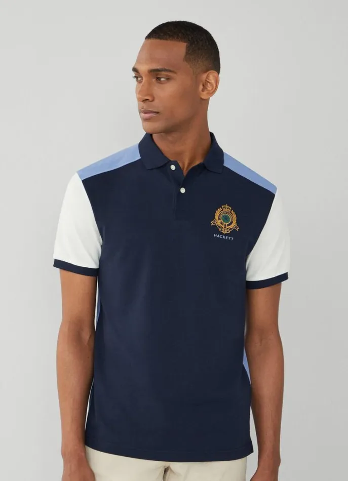 Men Polo Shirts Hackett London Classic Fit Heritage Polo Navy