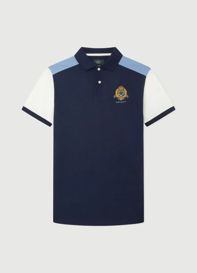 Men Polo Shirts Hackett London Classic Fit Heritage Polo Navy