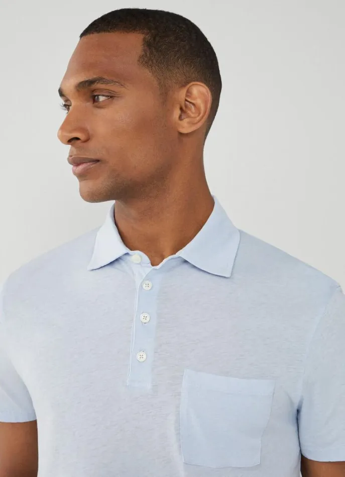 Men Polo Shirts Hackett London Classic Fit Knit Polo Heather