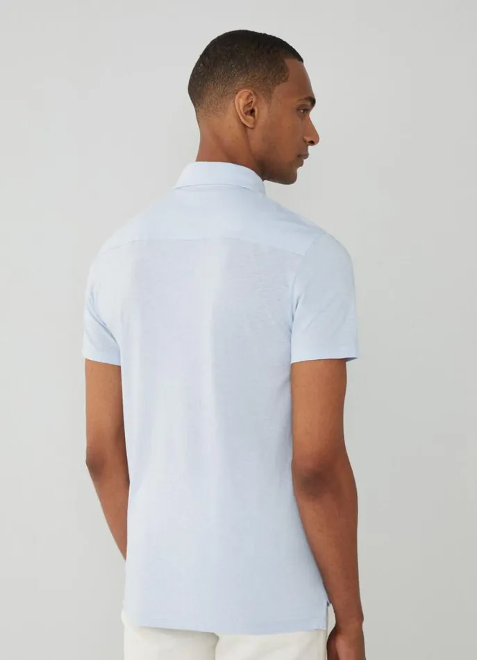 Men Polo Shirts Hackett London Classic Fit Knit Polo Heather