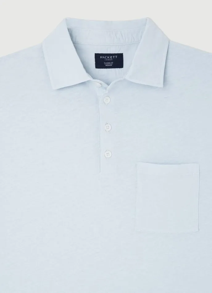 Men Polo Shirts Hackett London Classic Fit Knit Polo Heather