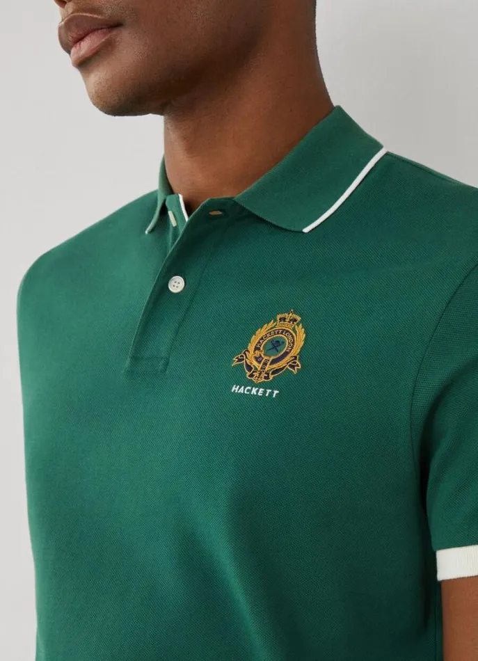 Men Polo Shirts Hackett London Classic Fit Piqu Heritage Polo Green
