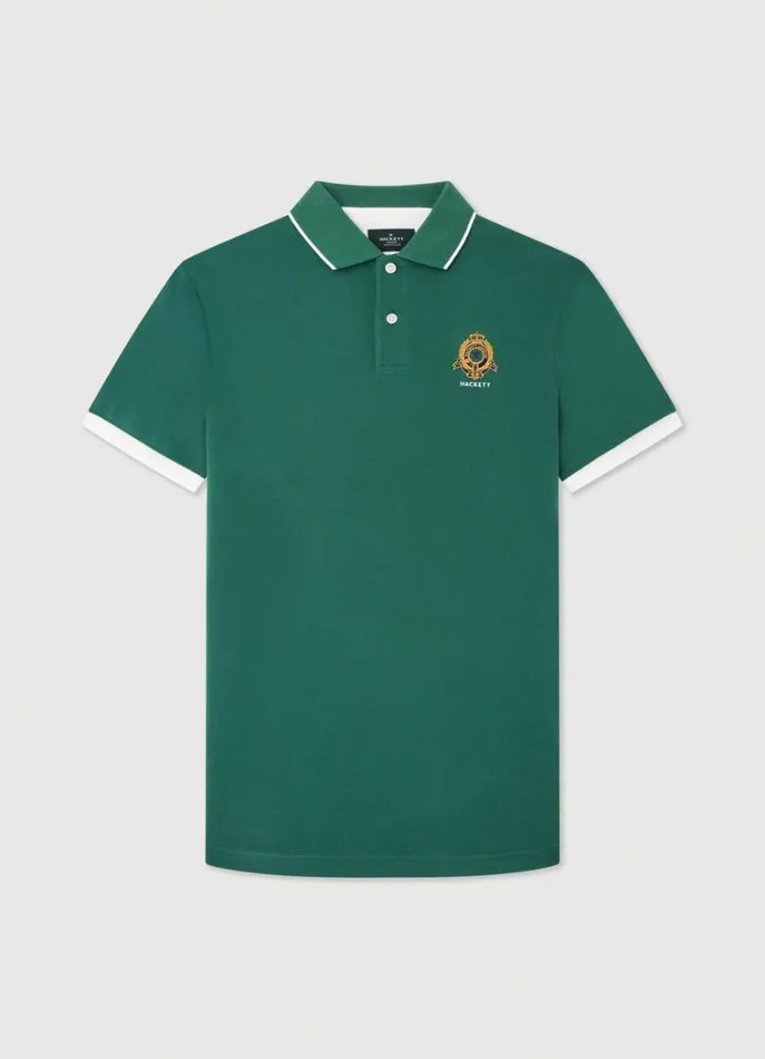 Men Polo Shirts Hackett London Classic Fit Piqu Heritage Polo Green