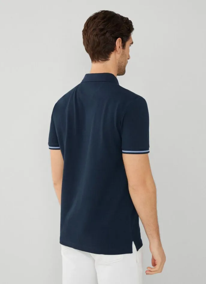 Men Polo Shirts Hackett London Classic Fit Piqu Heritage Polo Navy