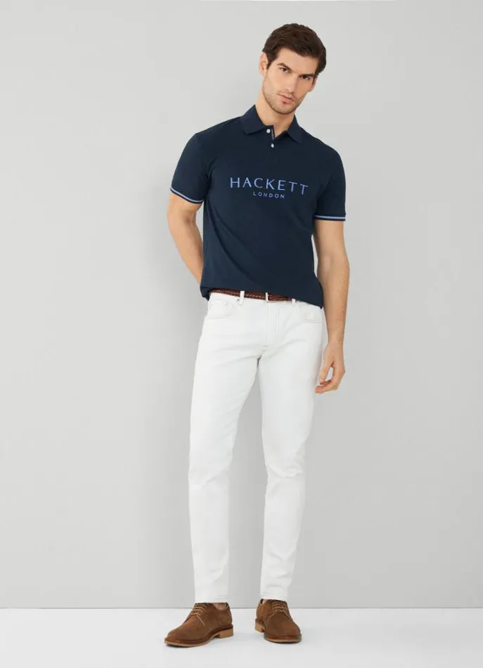 Men Polo Shirts Hackett London Classic Fit Piqu Heritage Polo Navy
