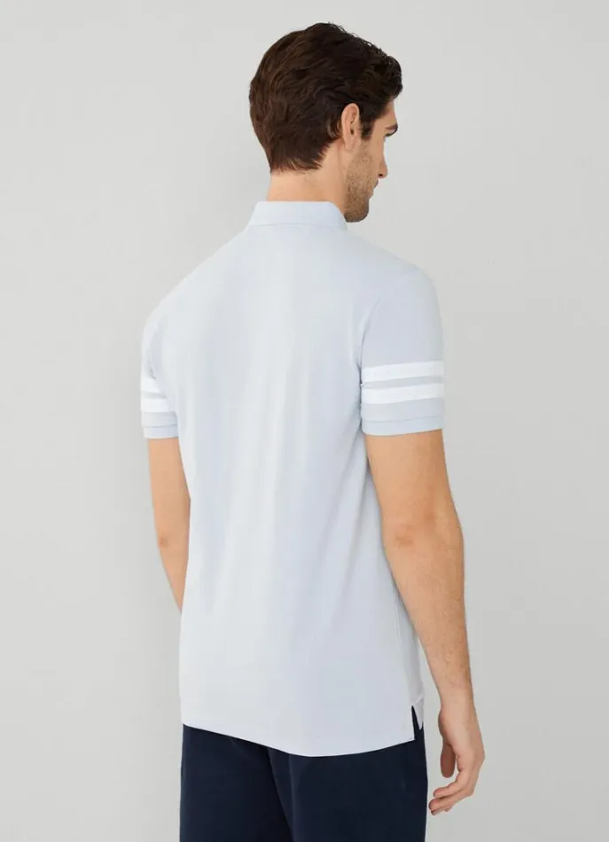 Men Polo Shirts Hackett London Classic Fit Piqu Heritage Polo Sky Blue