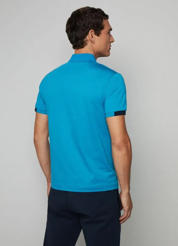 Men Polo Shirts Hackett London Hackett Sport Slim Fit Polo Hypa Blue