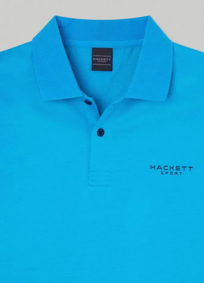 Men Polo Shirts Hackett London Hackett Sport Slim Fit Polo Hypa Blue