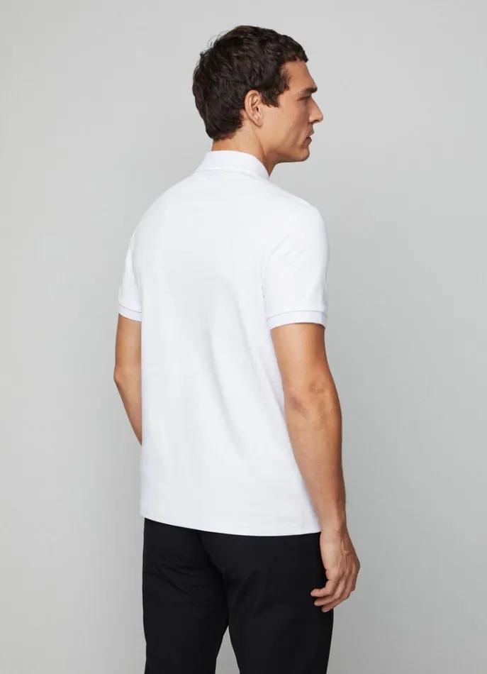 Men Polo Shirts Hackett London Hackett Sport Slim Fit Polo White