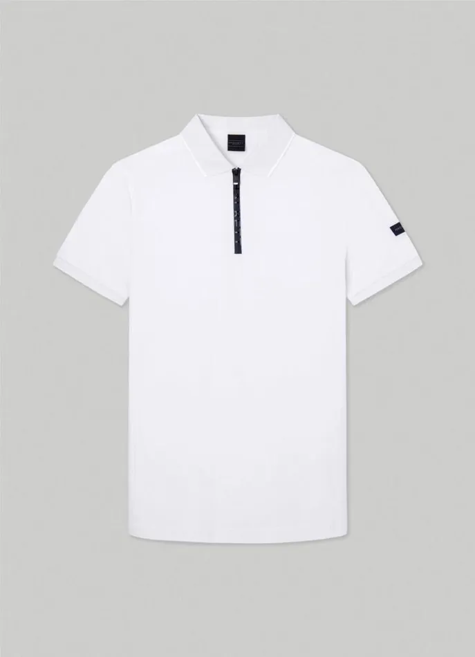 Men Polo Shirts Hackett London Hackett Sport Slim Fit Polo White