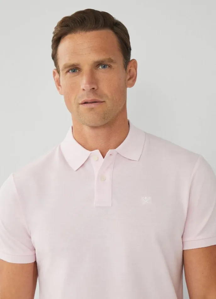 Men Polo Shirts Hackett London Slim Fit Pique Polo Shirt College Pink