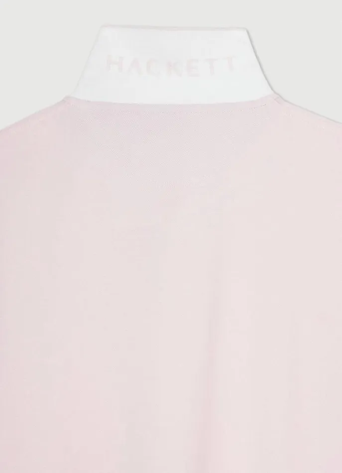 Men Polo Shirts Hackett London Slim Fit Pique Polo Shirt College Pink