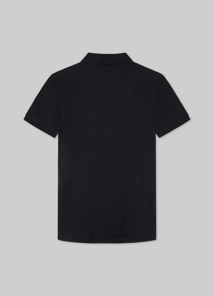 Men Polo Shirts Hackett London Slim Fit Stretch Polo Shirt Black