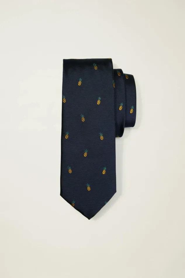 Men Premium Necktie Mister Pineapple Bonobos Ties and Pocket Squares
