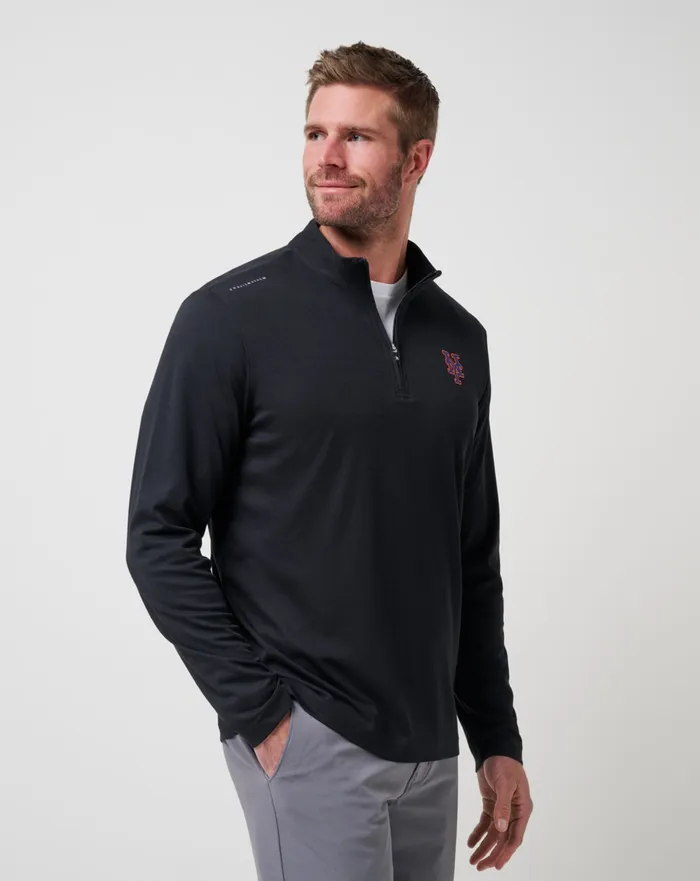 Men Quarter Zips TravisMathew NEW YORK METS TIME TO TAILGATE QUARTER ZIP Black Men Quarter Zips TravisMathew NEW YORK METS TIME TO TAILGATE QUARTER ZIP Black