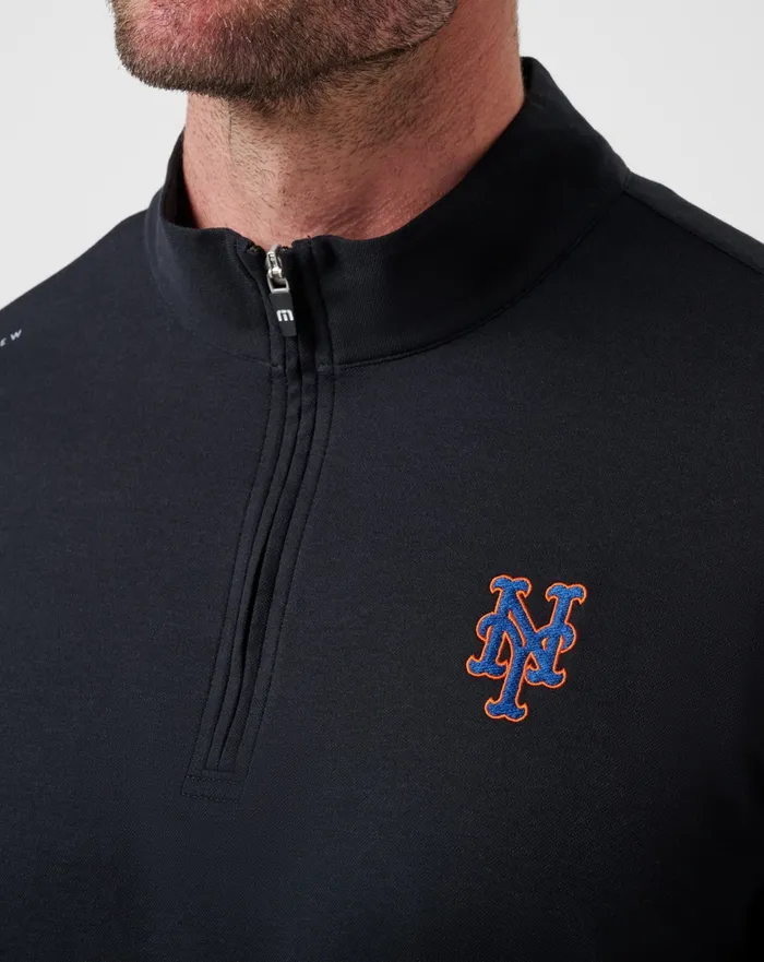Men Quarter Zips TravisMathew NEW YORK METS TIME TO TAILGATE QUARTER ZIP Black Men Quarter Zips TravisMathew NEW YORK METS TIME TO TAILGATE QUARTER ZIP Black