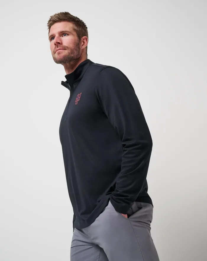 Men Quarter Zips TravisMathew NEW YORK METS TIME TO TAILGATE QUARTER ZIP Black Men Quarter Zips TravisMathew NEW YORK METS TIME TO TAILGATE QUARTER ZIP Black