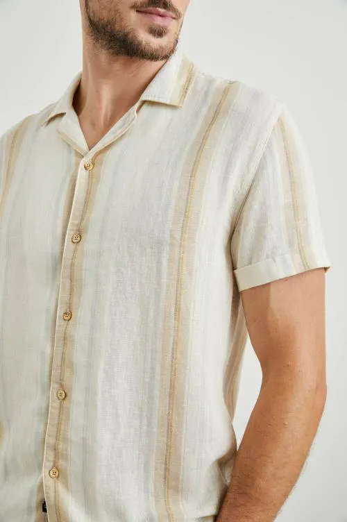 Men Rails Shirts Amalfi Shirt Farro Dove Stripe