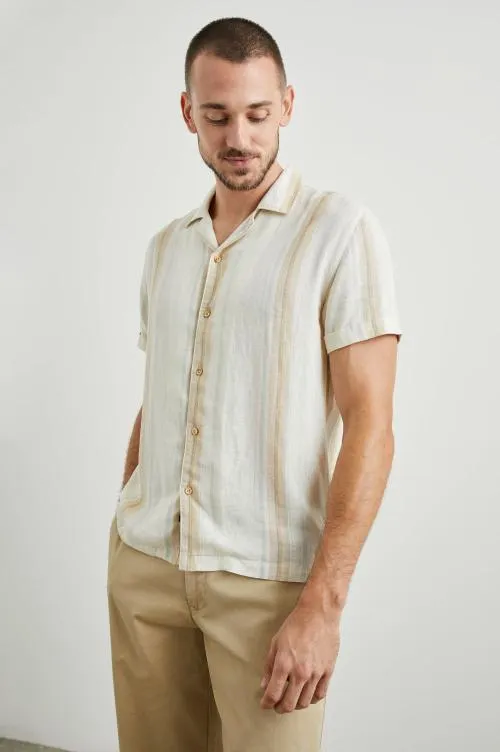 Men Rails Shirts Amalfi Shirt Farro Dove Stripe