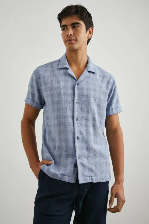 Men Rails Shirts Dresden Shirt Homespun Blue Gingham