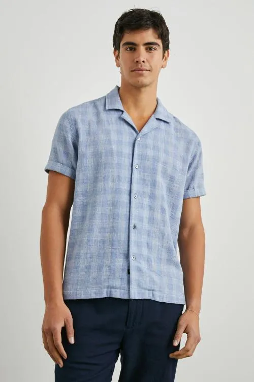 Men Rails Shirts Dresden Shirt Homespun Blue Gingham Men Rails Shirts Dresden Shirt Homespun Blue Gingham