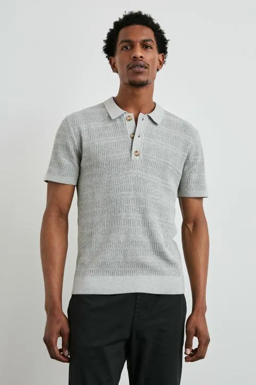 Men Rails TShirts and Polos Nathan Polo Shirt Concrete Melange