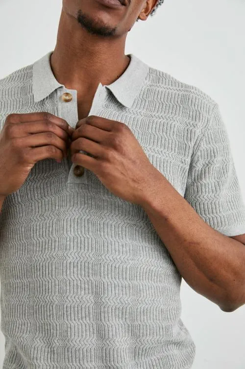 Men Rails TShirts and Polos Nathan Polo Shirt Concrete Melange Men Rails TShirts and Polos Nathan Polo Shirt Concrete Melange