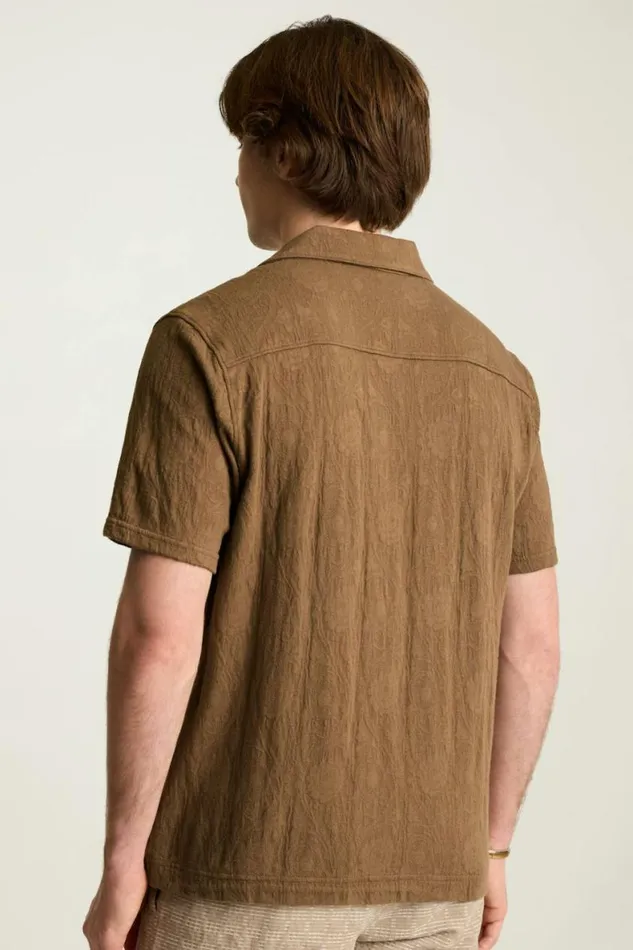 Men Resort Jacquard Cabana Shirt Espresso Brown Bonobos Casual Shirts
