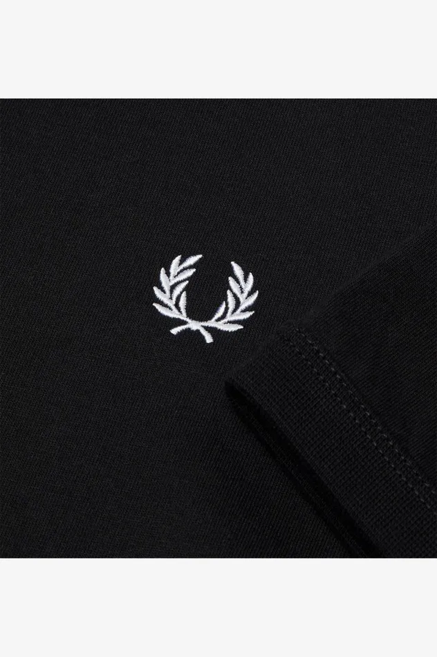 Men Ringer TShirt Black Fred Perry TShirts