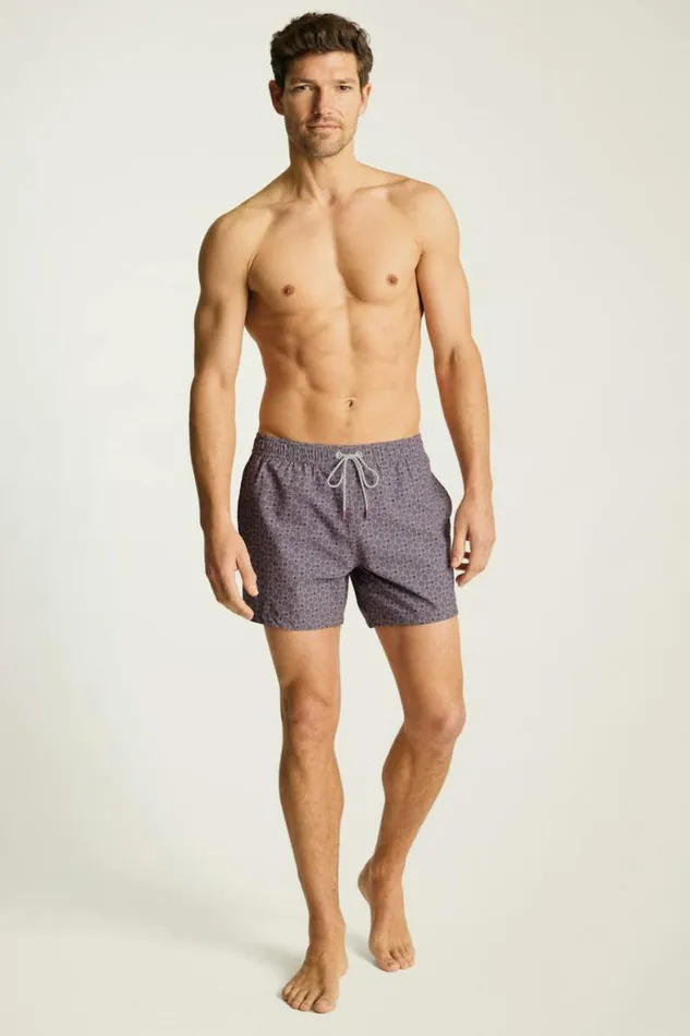 Men Riviera Recycled Swim Trunks Pink Sunburst Bonobos Swim Trunks
